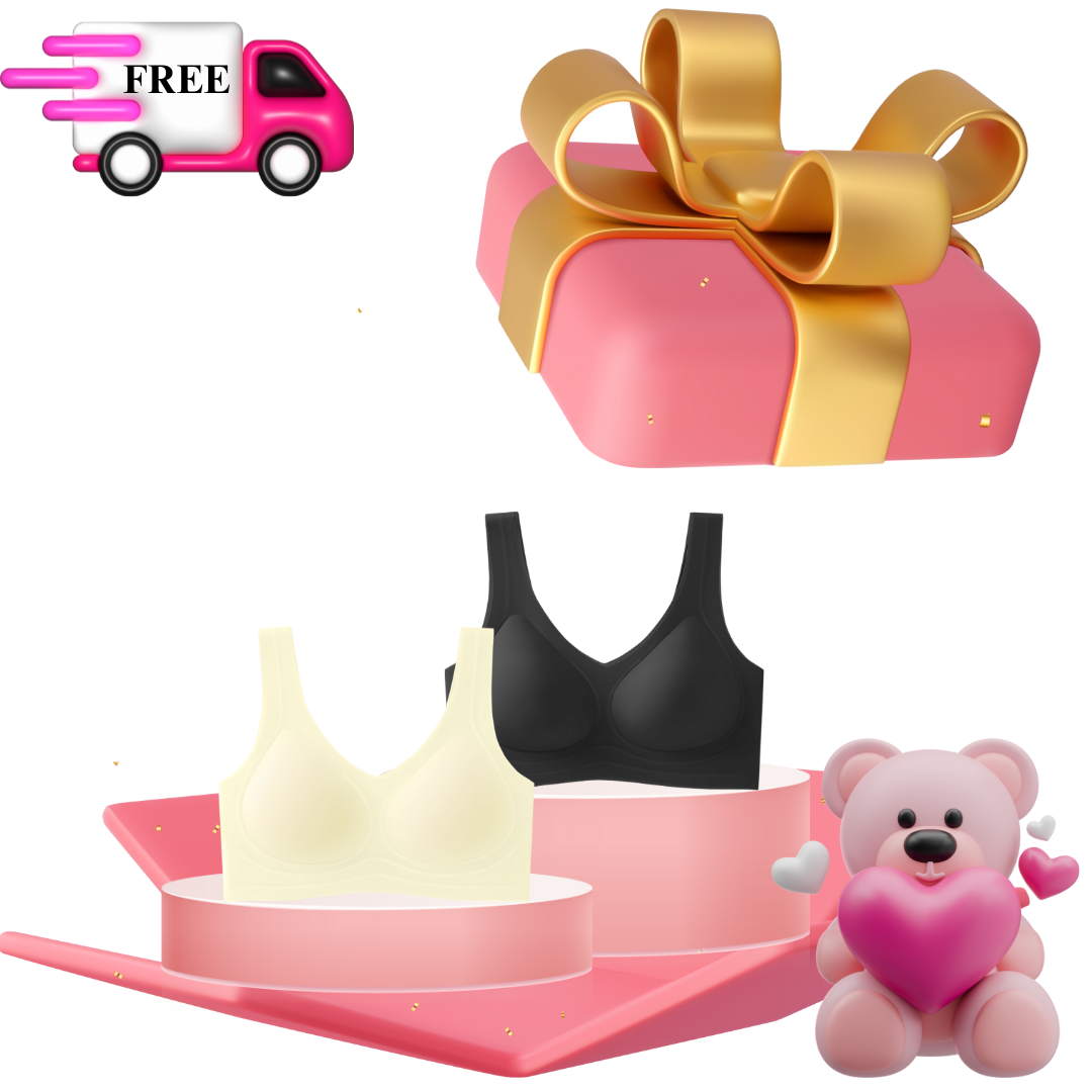 BluBluBear® W-Shaped 3D Technology Wire-Free Bra February Special! - BluBluBear