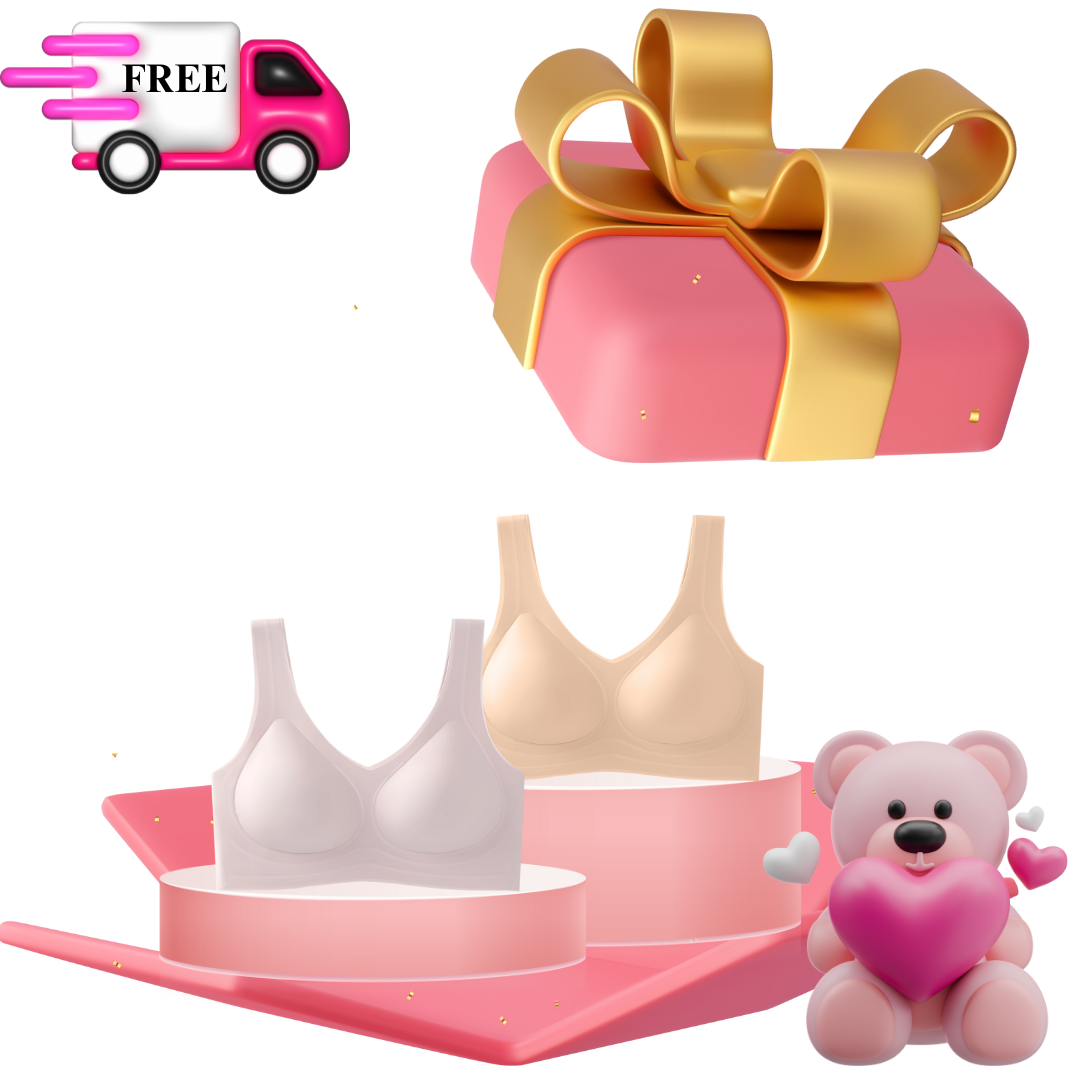 BluBluBear® W-Shaped 3D Technology Wire-Free Bra February Special! - BluBluBear