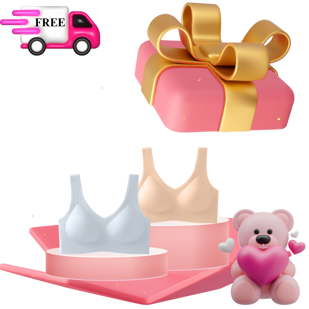 BluBluBear® W-Shaped 3D Technology Wire-Free Bra February Special! - BluBluBear