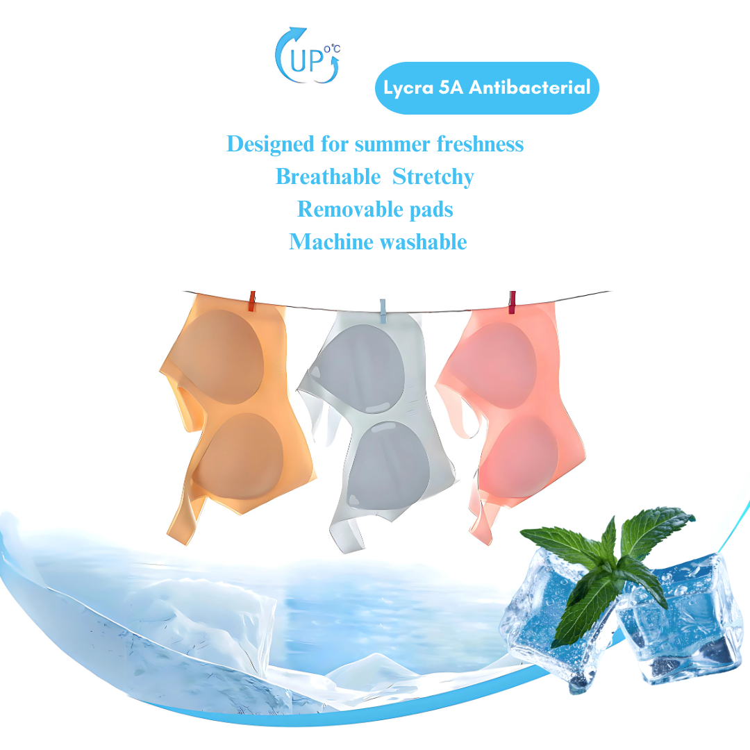 BluBluBear®Feather-Light Lycra Wire-Free Cooling Bra - BluBluBear