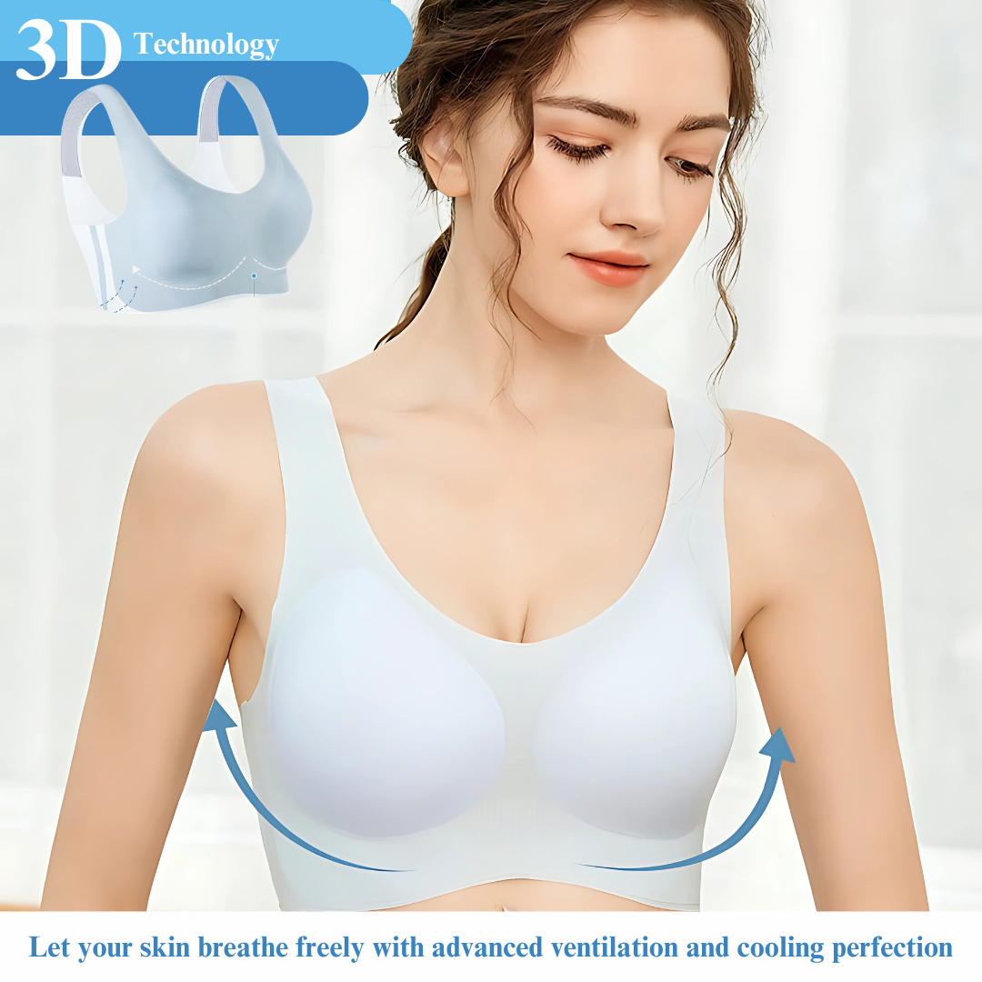 BluBluBear®Feather-Light Lycra Wire-Free Cooling Bra - BluBluBear